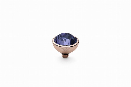 Qudo Rose Gold Topper Bottone 10mm - Tanzanite